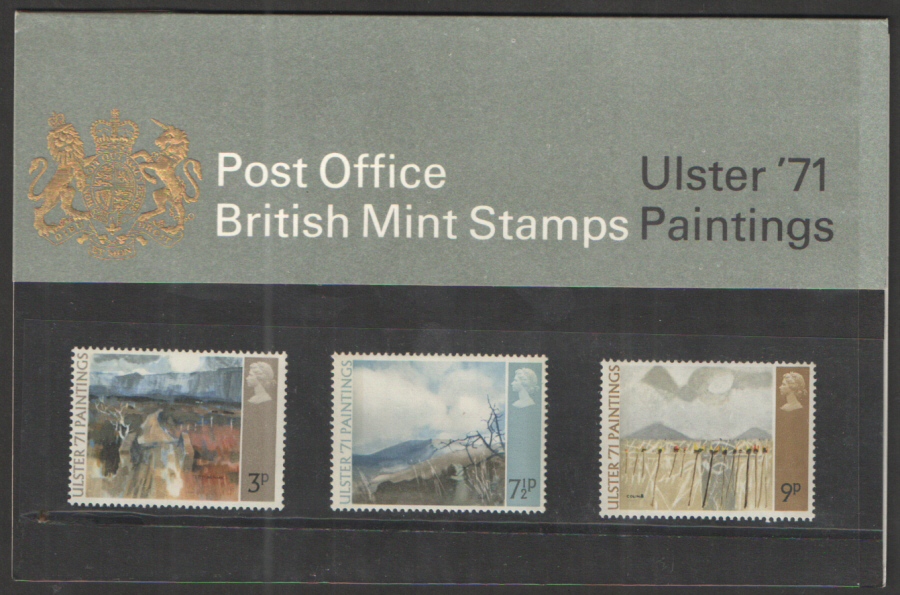 (image for) 1971 Ulster Paintings Type A - Missing Chain Royal Mail Presentation Pack 26a - Click Image to Close